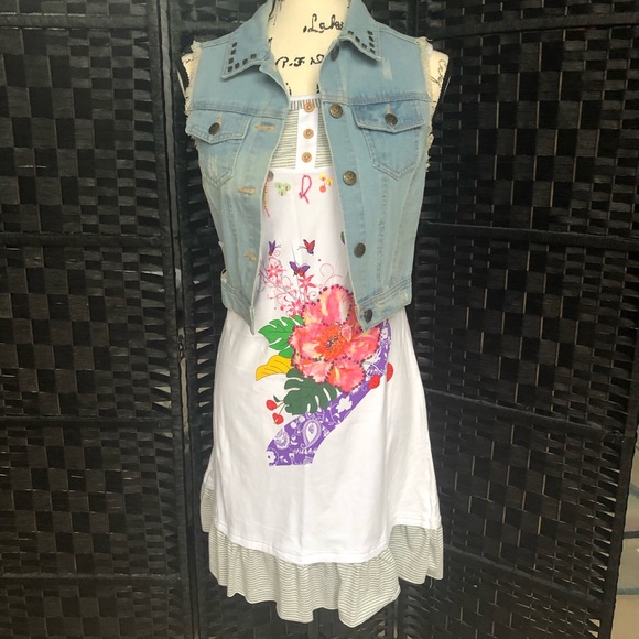 Forla Paris Kitsch Sleeveless Dress Sz S - Picture 7 of 8